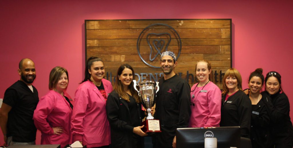 Valley Dental Health team with the Gallar Cup for Best Invisalign dentist