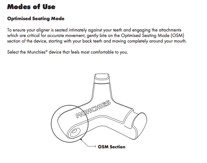 instructions on how to use munchies oral devices