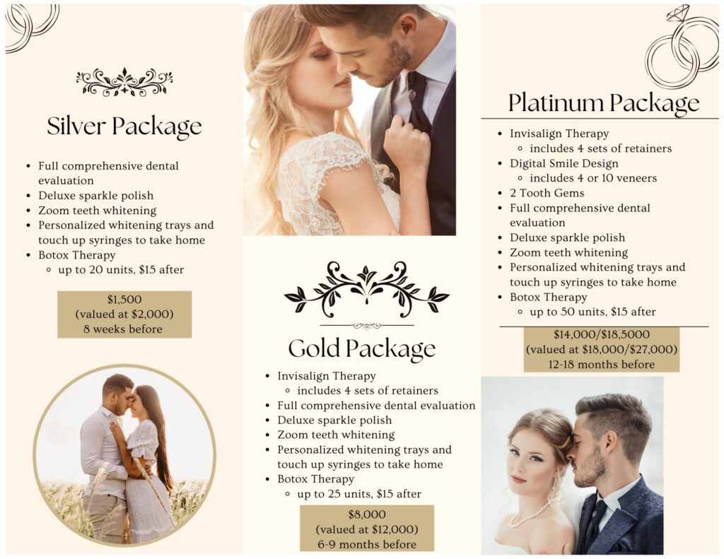 Bridal packages brochure